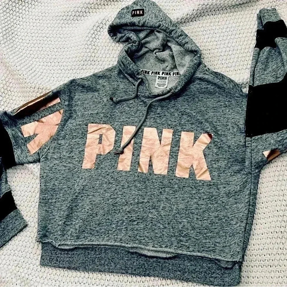 Pink crop hoodie size small - Picture 5 of 6